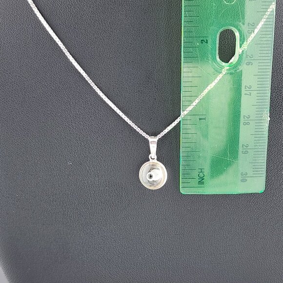 Sterling Silver 925 Evil Eye Pendant – Clear Charm Necklace for Protection - Picture 7 of 11